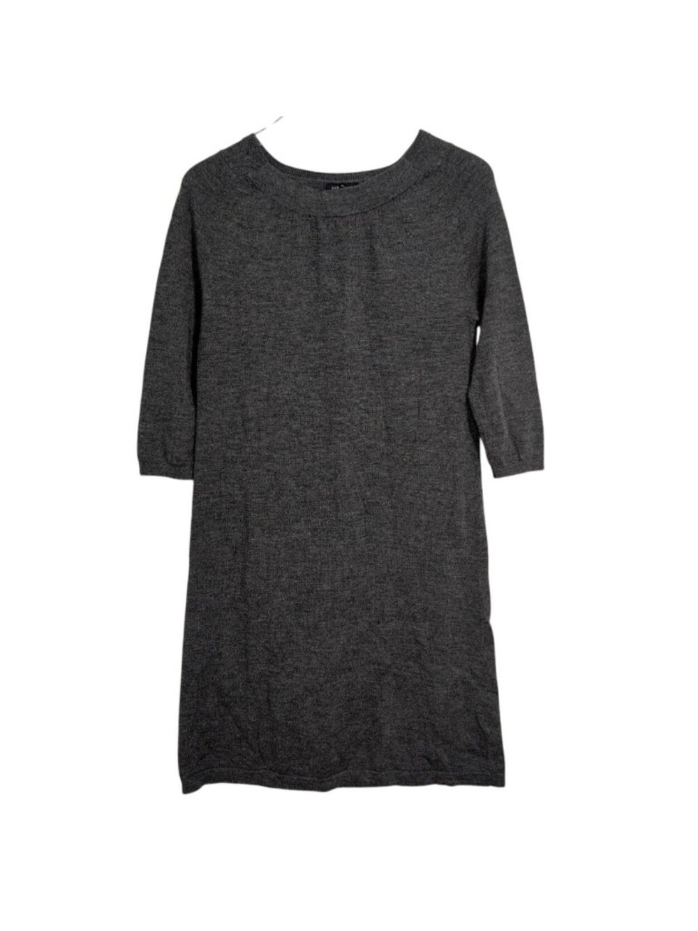 Lands End Merino Wool Dress Womens Size Medium Gray Minimalist Academia Capsule